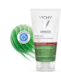 Vichy Dercos Micro Peel, Shampoo Anticaspa Esfoliante com Ácido Salicílico e Piroctona Olamina, Limpeza Profunda e Ação Calmante, Elimina a Caspa Visivelmente desde o 1º Uso, 150ml