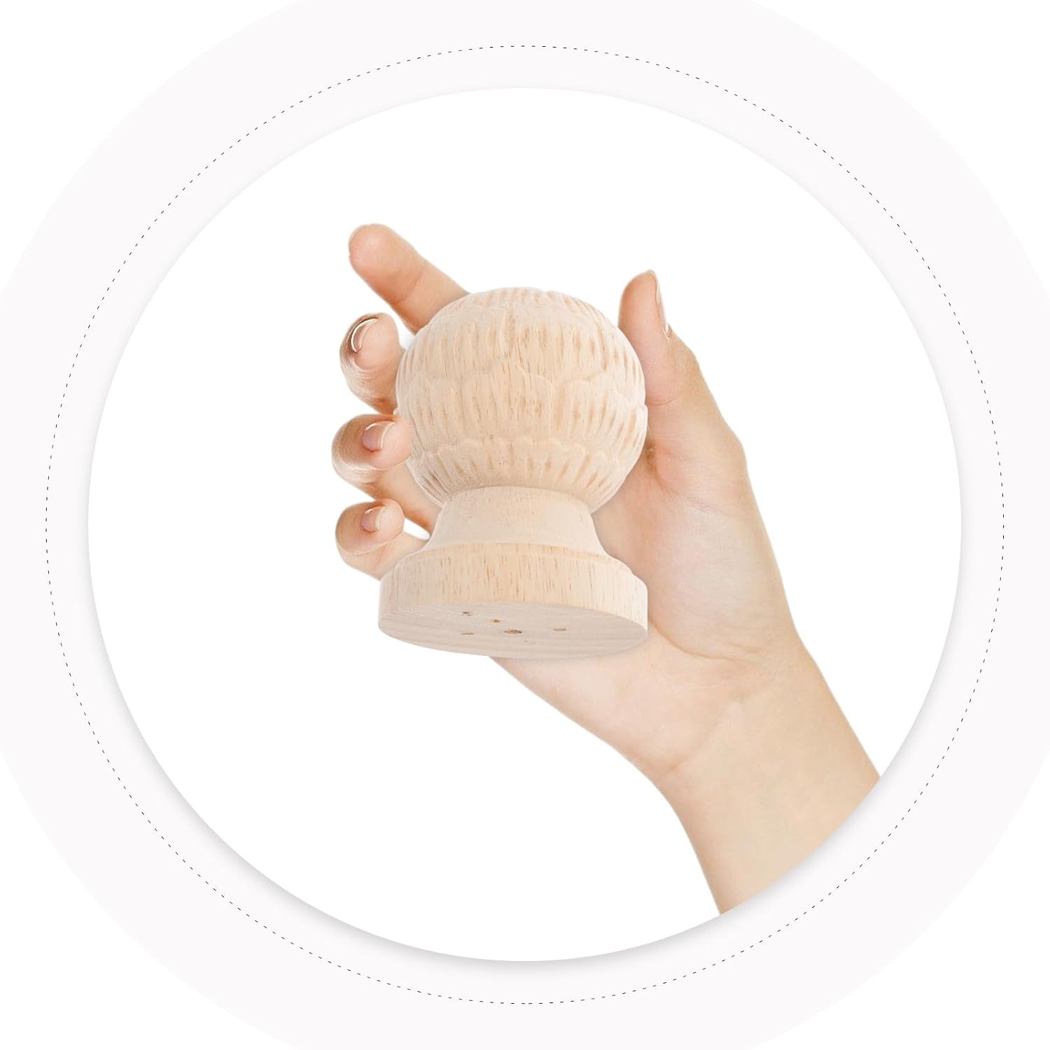 CHILDWEET Wooden Pineapple Staircase Finial Newel Post Cap in Beige, Vintage Elegant Style, Showcases Exceptional Craftsmanship, Fits Staircase Styles for Home and Commercial Stair Use