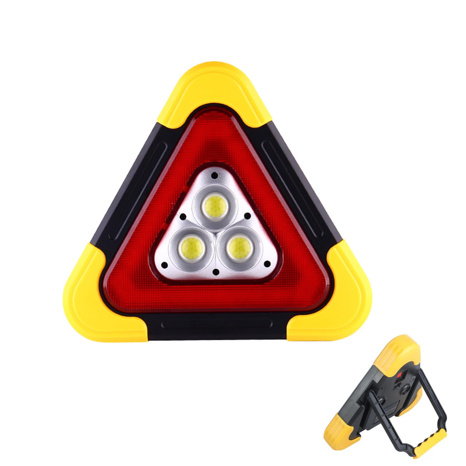 VINTORKY Triangle Rotatif De Sécurité Routière LED Barricade Lights Traffic Led Résistant Crochet De Montage Stable