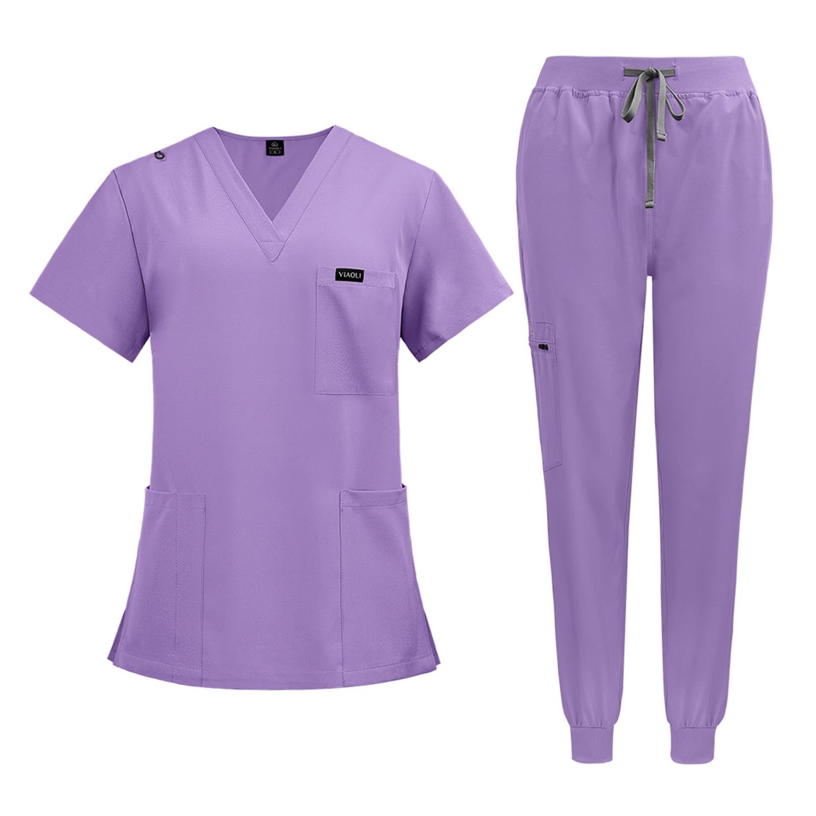 Uniforme Enfermera Conjunto de dos piezas uniforme trabajo hospitalario manga corta secado rápido for enfermeras orales, for hombres y mujeres