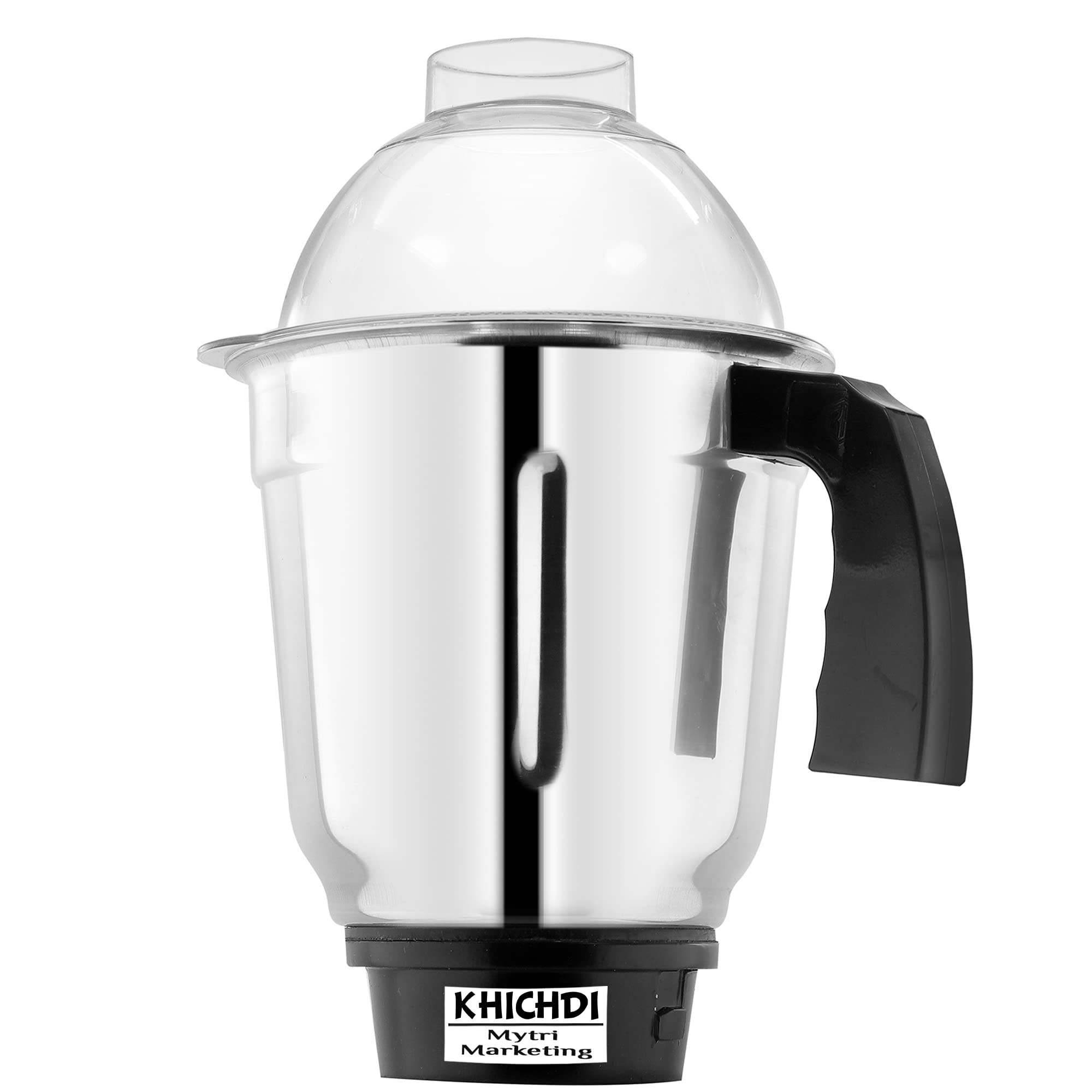 Liquid Jar with Lid for Mixer Grinder (1000ML), Stainless Steel Material, Silver, 1Pc MA03