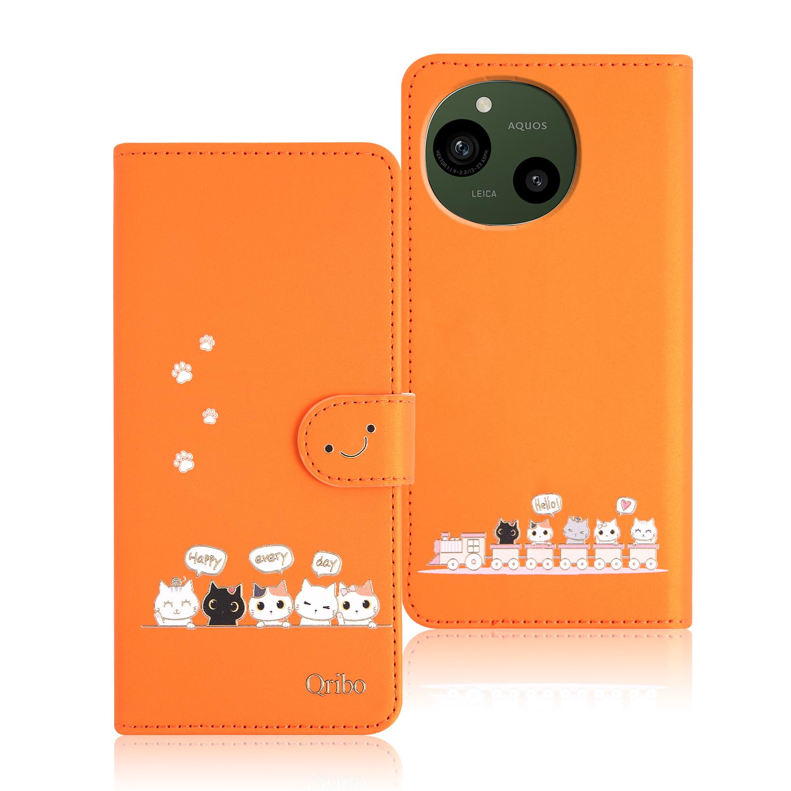 Amazon.co.jp: Qribo Sharp AQUOS R10 ケース 手帳型 シンプルなのに