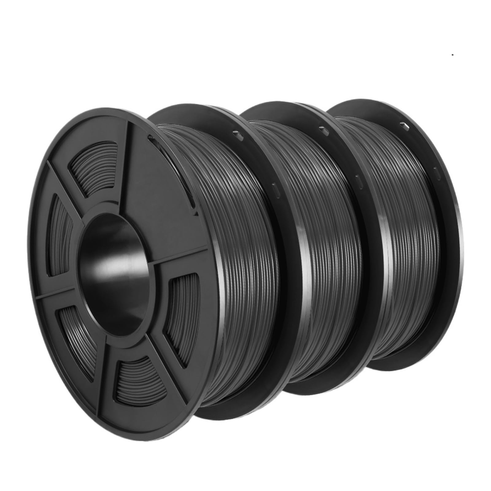 Filament do drukarek 3D, Filament do drukarki 3D PETG, nietoksyczna dokładność wymiarowa 3KG +/-0,02 mm, 3 rolki Materiał druku FDM(3GREY)