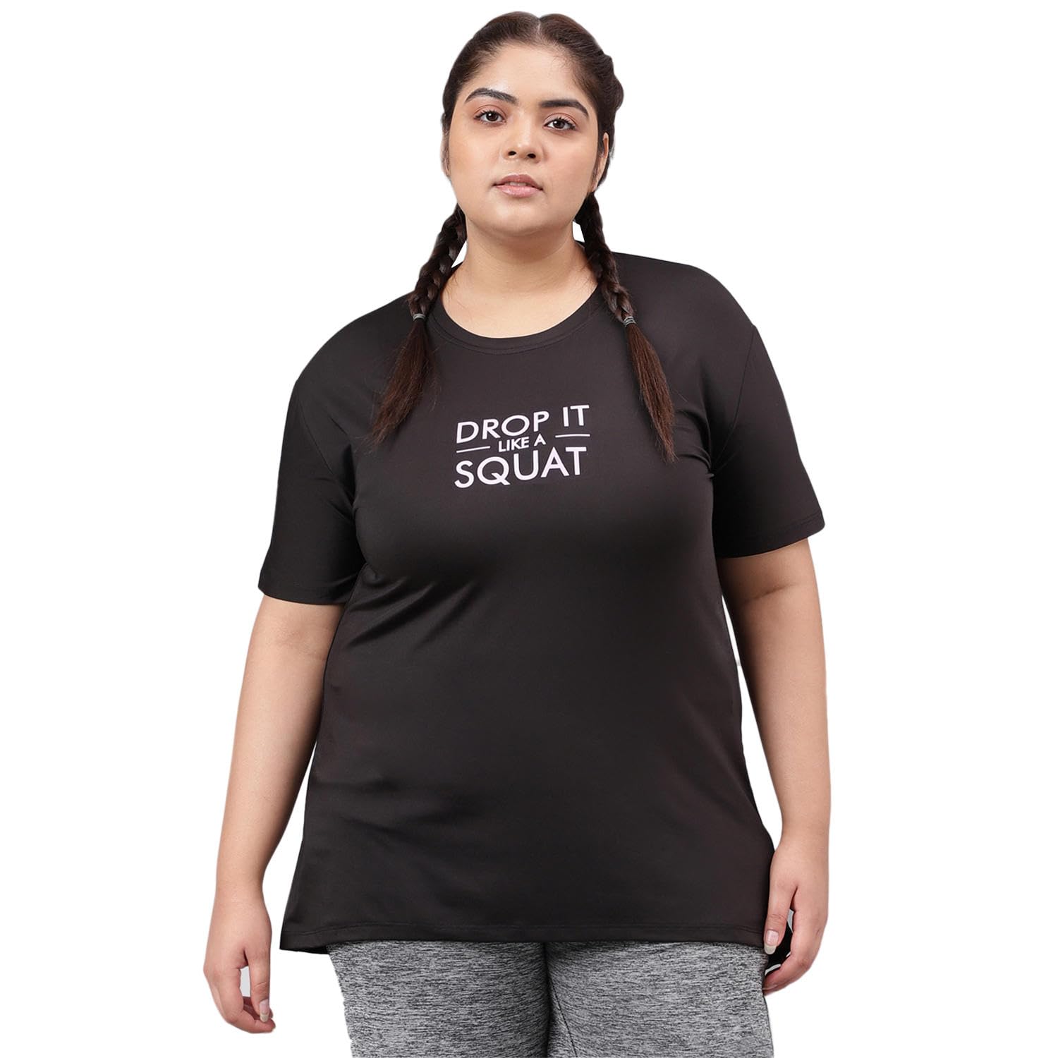 mkh Women Breathable Active Gym Wear Tshirt | Dri Fit Poly Spandex Gym Top | Lightweight, Sportswear for Workout, Running & Yoga| Round Neck Stretchable Casual Workout Top/MKHWT-6002-picture-10