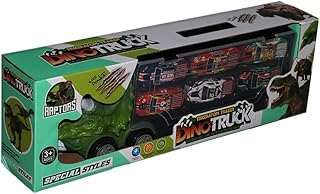 Dinosaur Car Carrier Toy – Green Transport Truck with Mini Cars – Storage & Play Set – 50290 - HS3-120