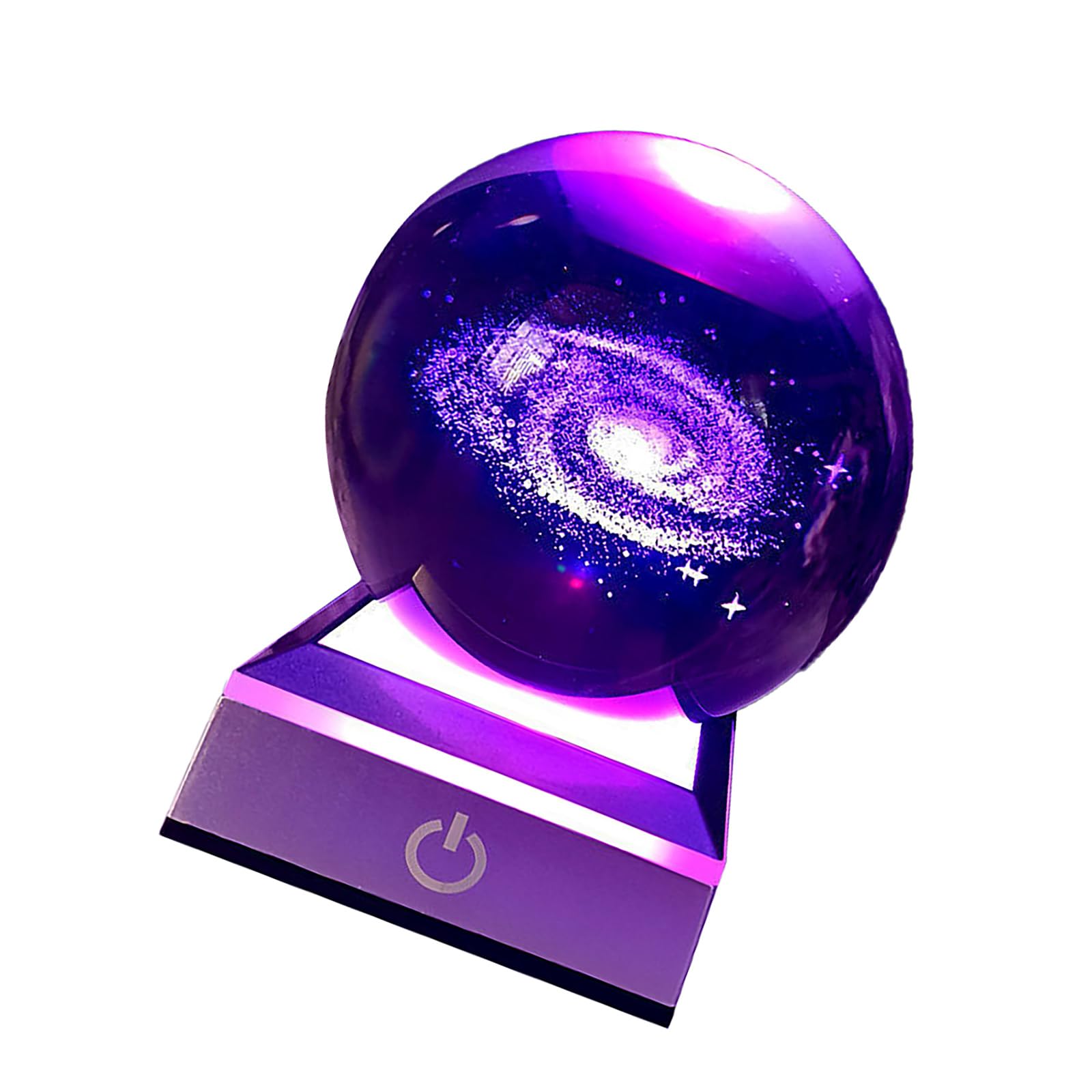 クリスタルボールナイトライト Amazon.co.jp : ギャラクシーナイトライト、2.36インチ3Dクリスタル