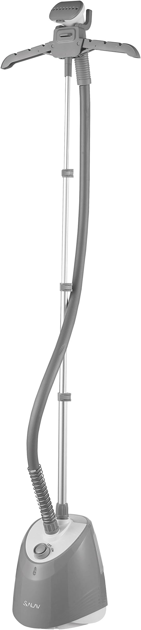 SALAV GS14-DJ Performance Garment Steamer with 360 Swivel Hanger, Dual Insulated Hose, 1500-Watt, Gray