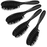 MERRYHAPY 4pcs Men Beard Brush Grooming Shaping Tool with Soft Bristles for Comfortable Cleaning Design for Barber Shop and Personal Care