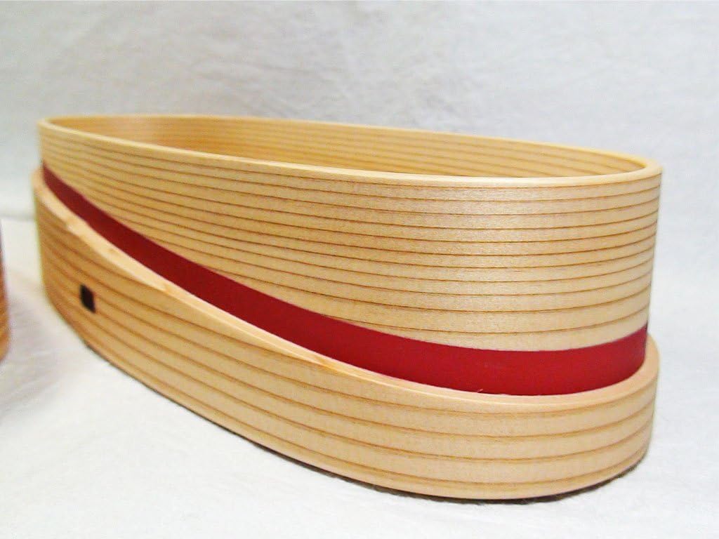 大館工芸社 曲げわっぱ 軌（MICHI） 1140 朱│お弁当箱