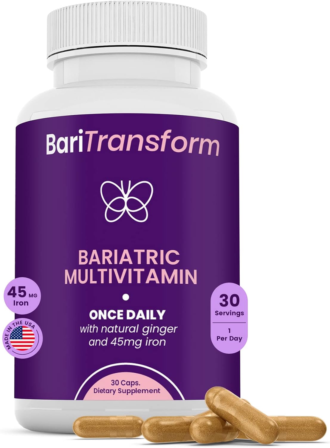 BariTransform Bariatric Multivitamin with Iron Capsule 30