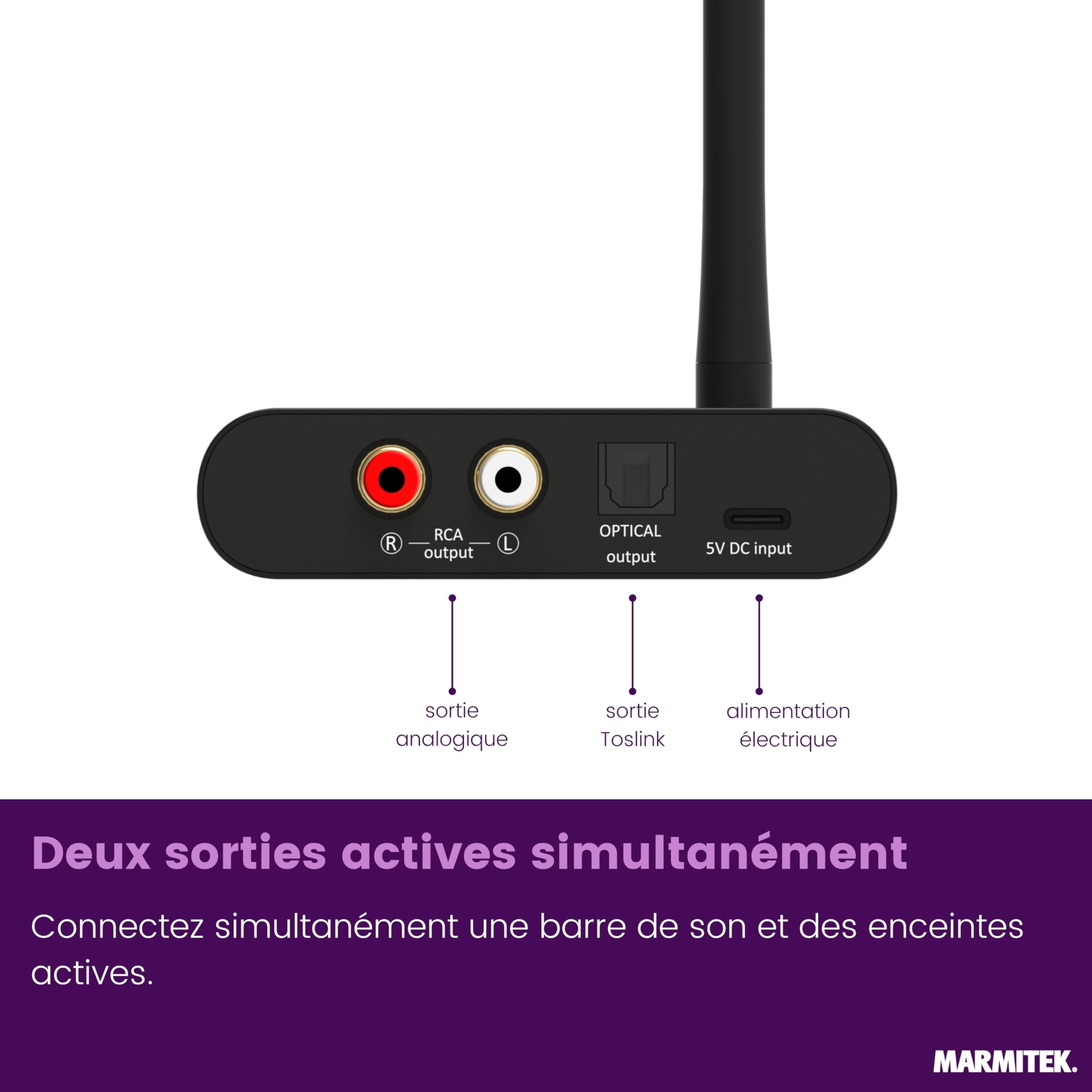Marmitek Audio Anywhere 730 - Émetteur Audio sans Fil pour TV HDMI Arc
