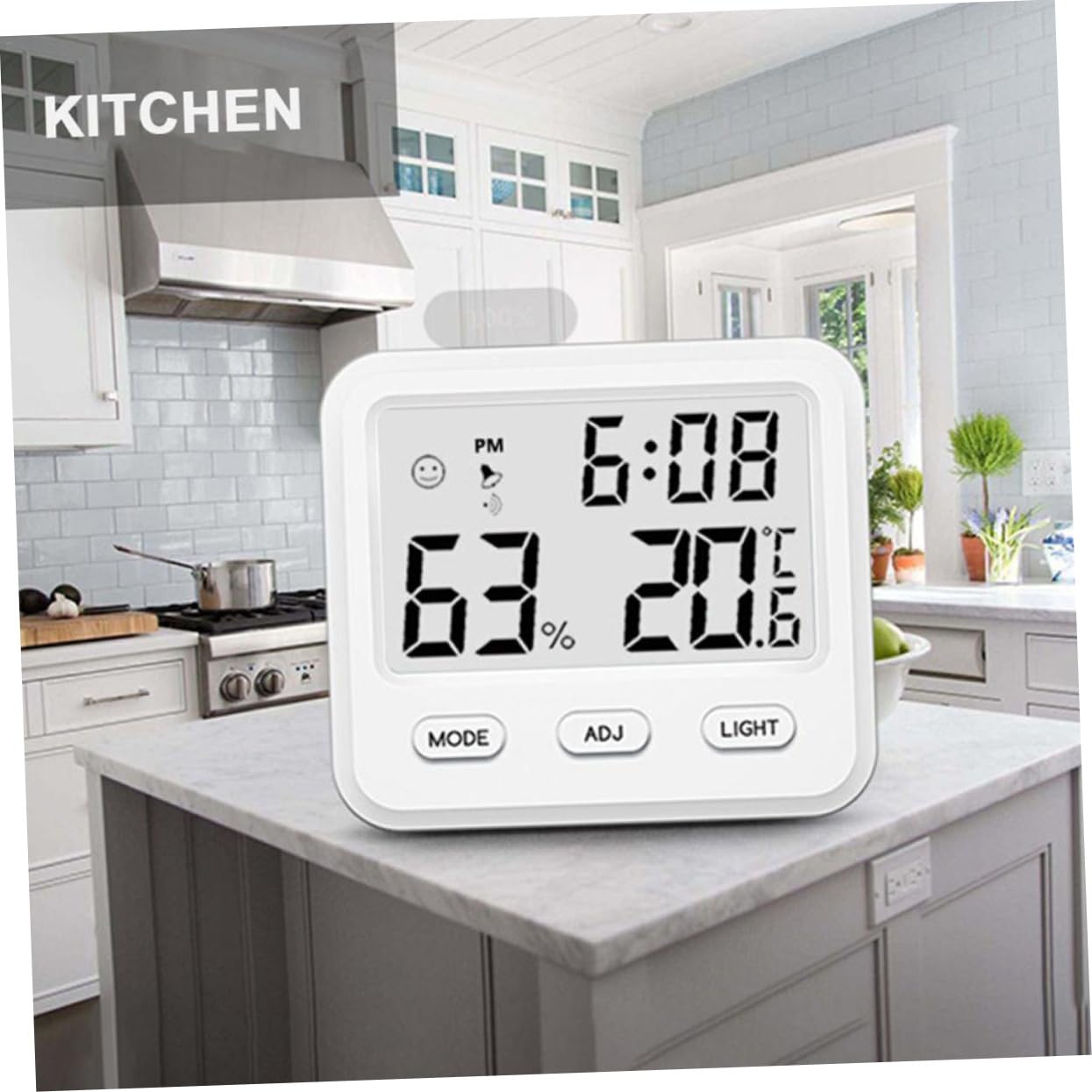 Happyyami Raumthermometer Innen 2st Indoor-hygrometer Heimhygrometer Elektronisch Weiß Thermometer Hygrometer
