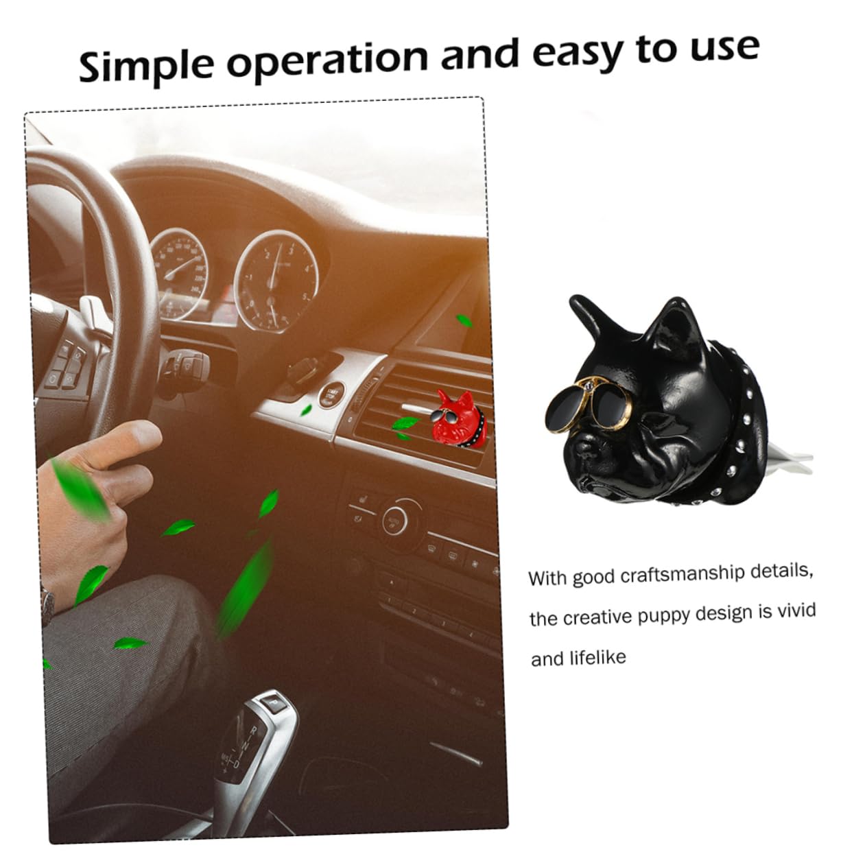 PartyKindom 3pezzi Clip Per Ventilazione Auto Forma Di Testa Di Cane Accessorio Per Auto Decorazione Creativa e Profumata Facile Da Installare Adatto Per Ufficio e Casa Per Occasioni Speciali
