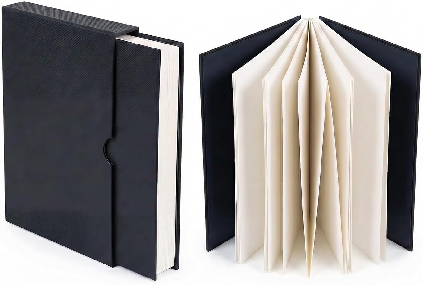 of Brighton A4 Concertina Sketchbook with Case, 140gsm, 70 Pages | 140gsm cartridge paper, 70 pages. Portable hardback journal for travel sketching.