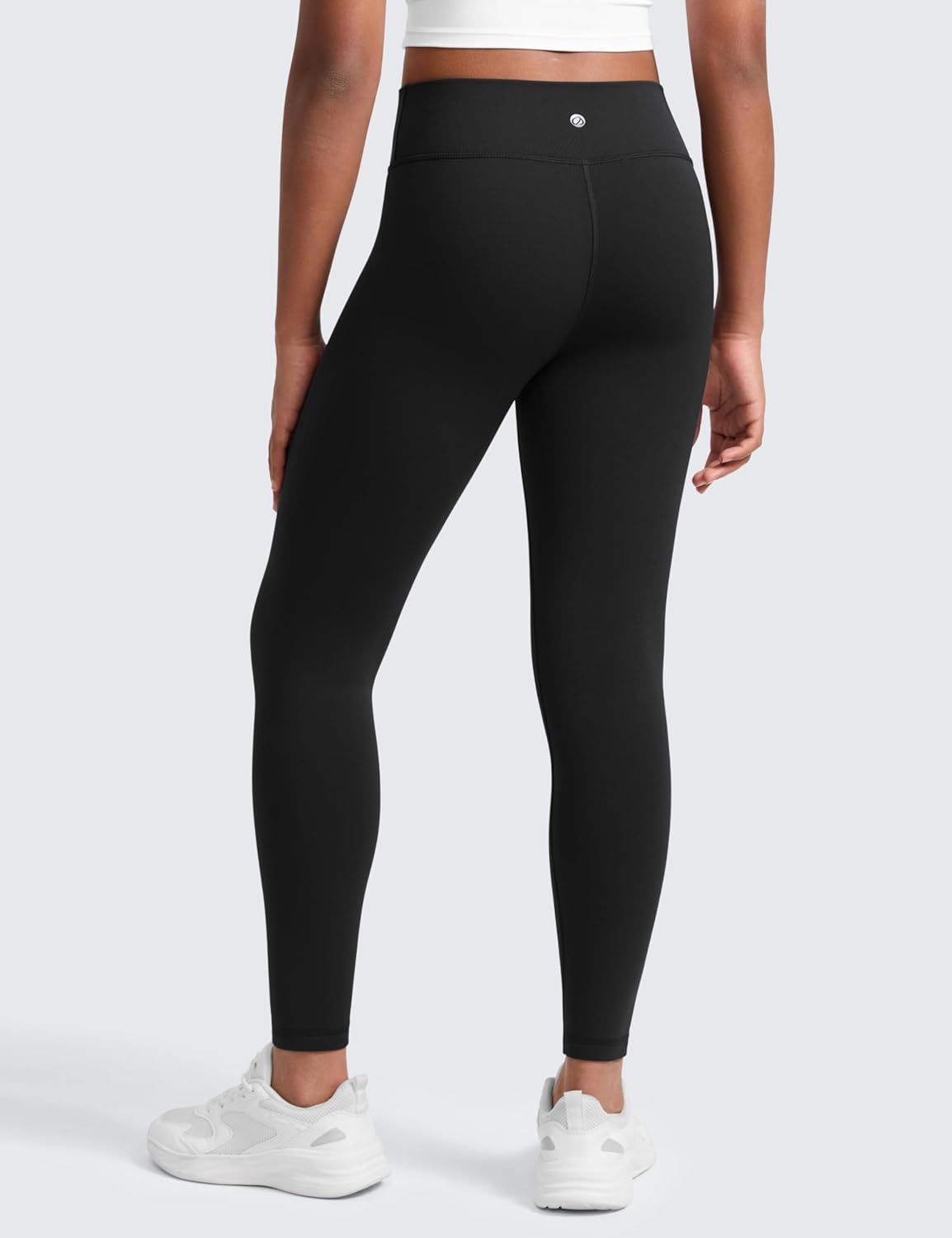 CRZ YOGA Girls Matte Thermal Fleece Lined Full Length Leggings - Casual Athletic High Waist Pants Winter Warm Kids Teen
