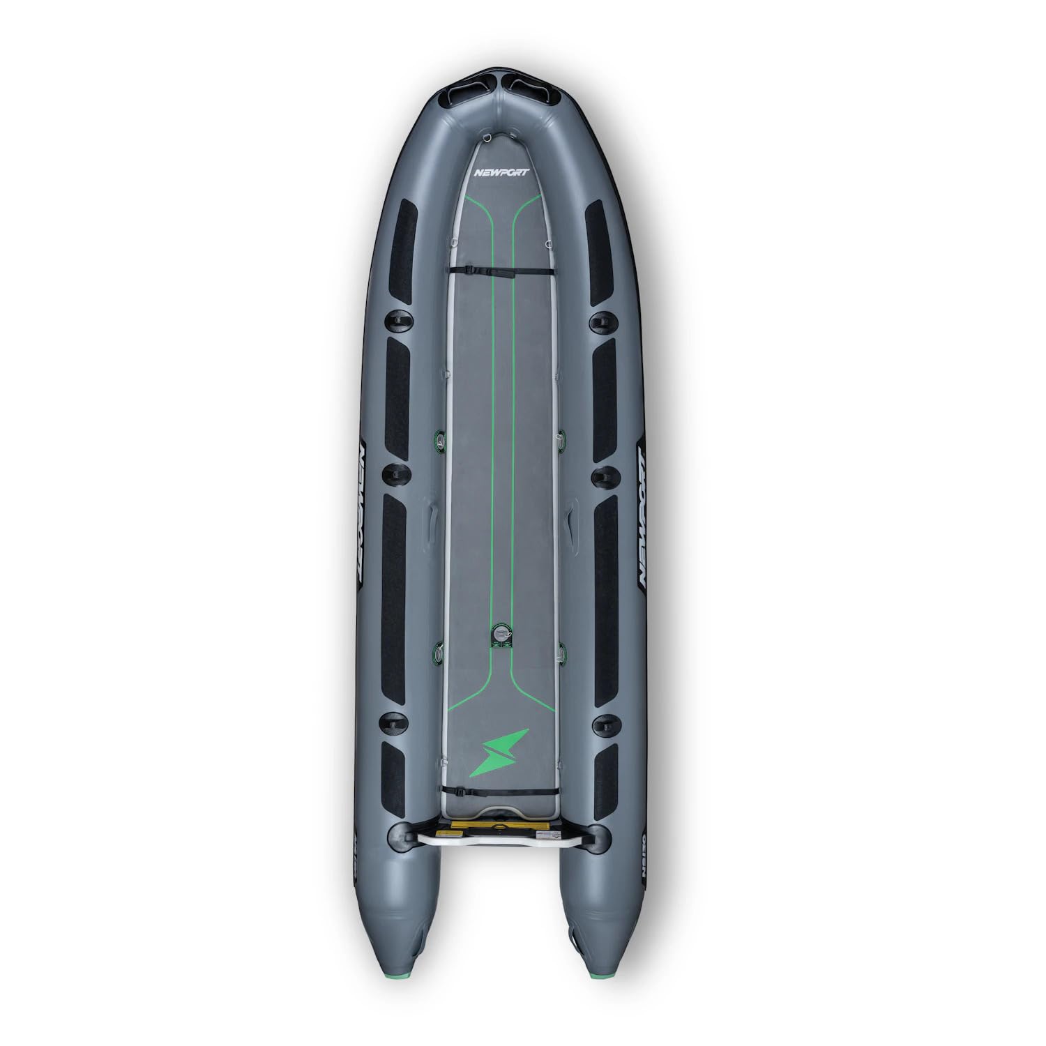 Newport NS130 Inflatable Skiff Boat – 13ft Portable Fishing & Hunting Inflatable Boat | Lightweight Marine Air Floor | 6HP Compatible | Puncture-Resistant 1000D PVC