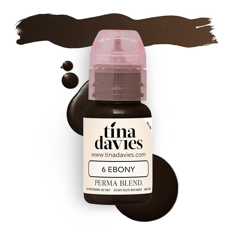 Tina Davies X Perma Blend Pigmento para Sobrancelhas Ebony, 15 g