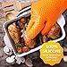 ERTXGBA Thick Silicone Oven Gloves Heat Insulated Finger Gloves Non-Slip Microwave Oven Mitts Gripper Pot Holder BBQ Baking Tool