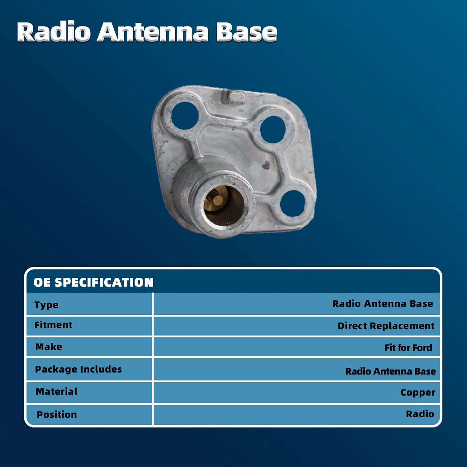 Radio Antenna Base Mount Compatible with 2017-2021 Ford F250 F350 Super Duty Models