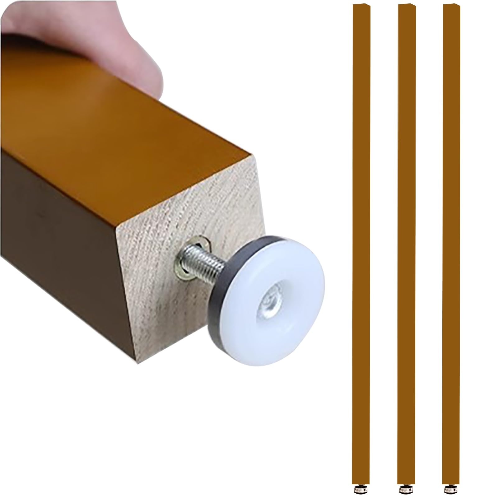 Poste Divisor de privacidad, Paquete de 3 Postes divisores de ambientes con pies Ajustables para Pared con Listones de Piso a Techo, Soporte para Varilla de separación de Columna de habitaci