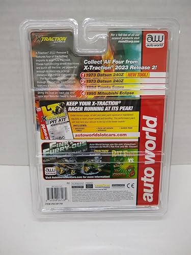 Miniatura 2 de Auto World SC391-3B Import Heat 1994 Supra HO Scale Coche eléctrico de la ranura - azul con negro