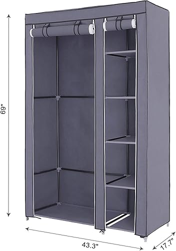 Miniatura 5 de Clóset portátil Songmics de 43 pulgadas, de tela no tejida