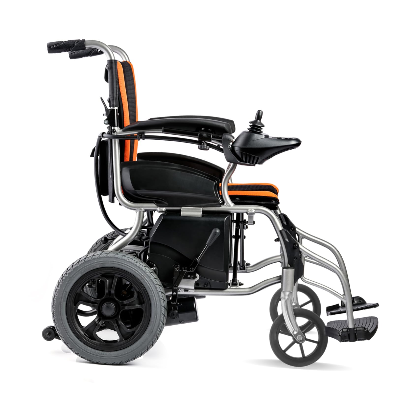 Rueda Delantera para Silla de Ruedas con Soporte y Rodamiento | 1 Juego, Tubo de Acero y Goma, Horquilla Frontal con Bracket, Repuesto para Movilidad