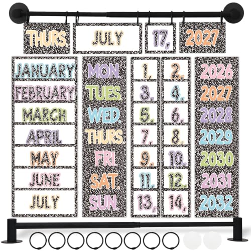 Calendario magnético antipérdida de fechas con soporte ajustable para paredes y pizarras