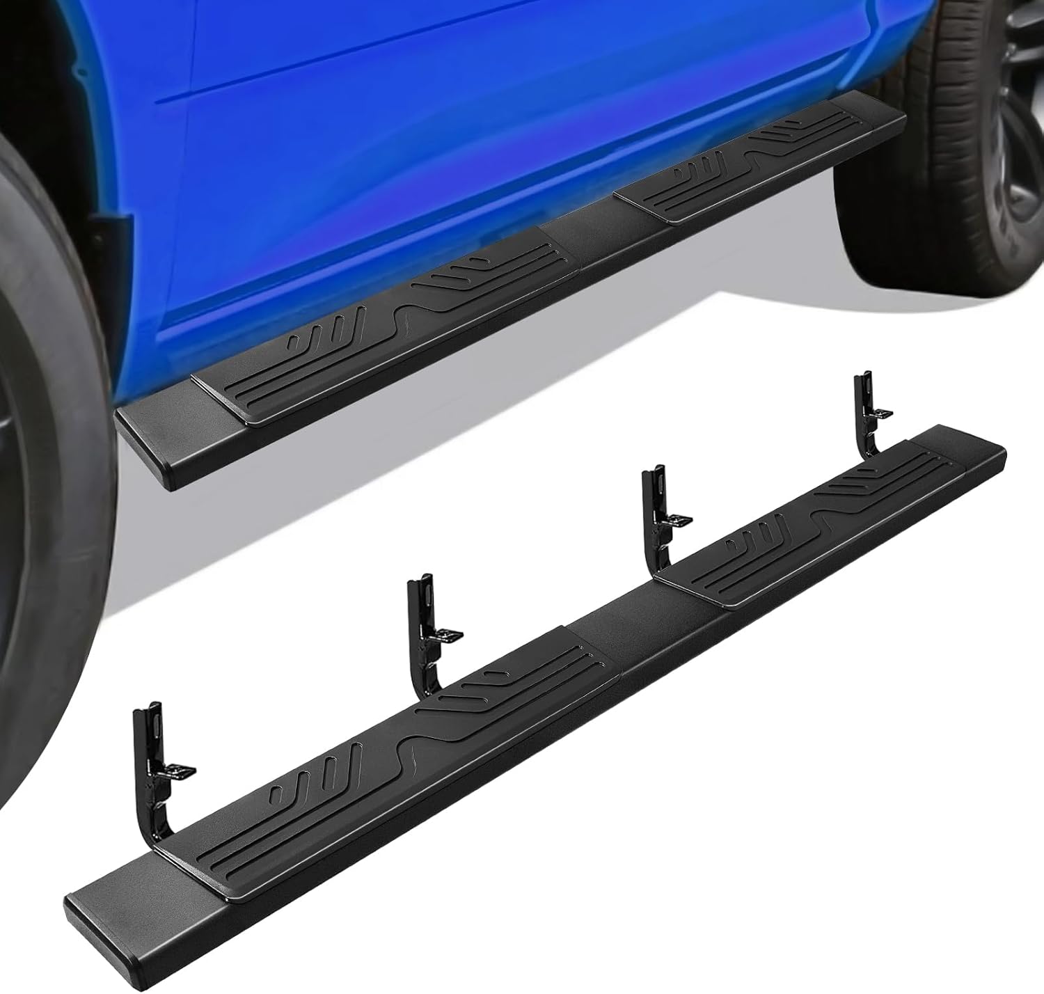 6.5" Running Boards for 2015-2025 Chevy Colorado/GMC Canyon 4 Full-Size Doors, Pair Running Boards Step Bars for Crew Cab, Black Aluminum Alloy Nerf Bars, Side Steps for Truck