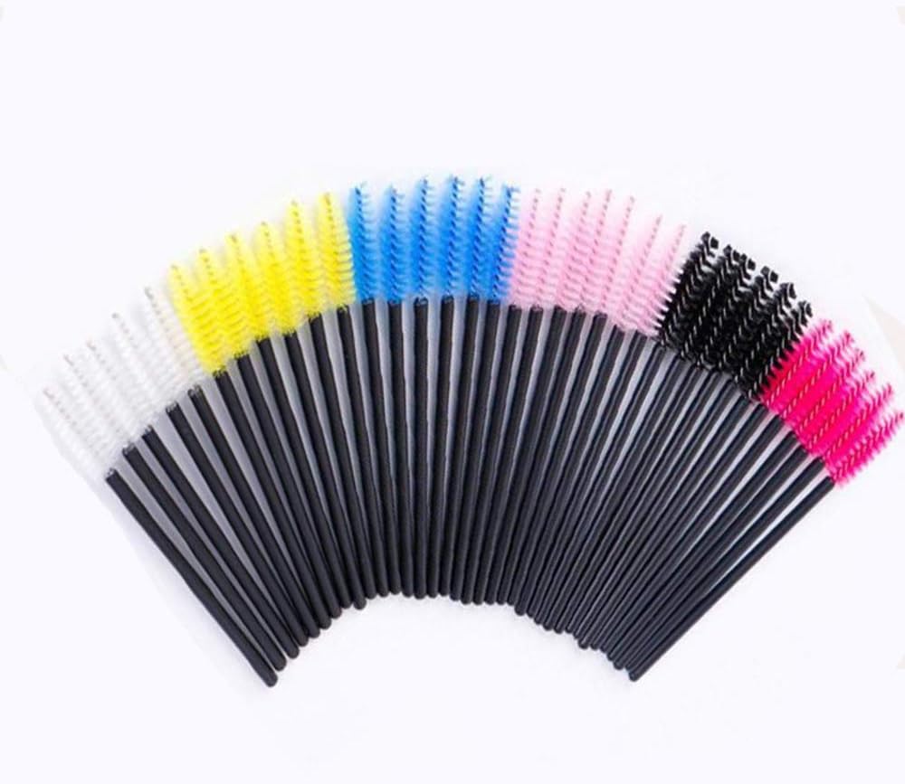 gingko 100 PCS Disposable Eyelash Mascara Brushes， Makeup Brush，Wands Applicator，Makeup Kits