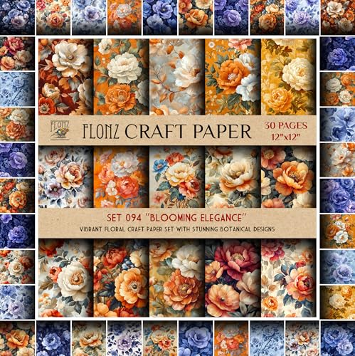 Papier de scrapbooking floral FLONZ pour personnaliser vos albums photos de mariage