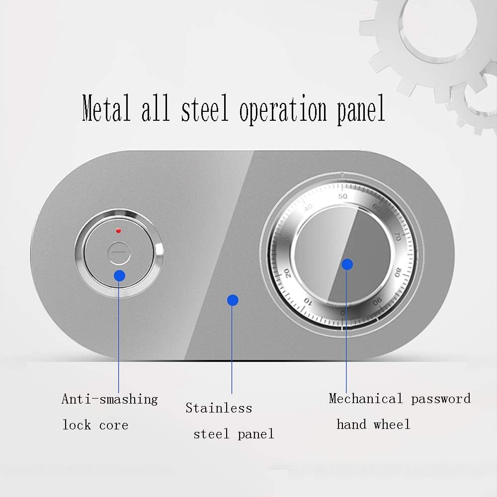 Box,Safes Invisible Mechanical Black 45 Cm Household Manual Password Anti-Theft All Steel Deposit Box with Inner Safe Cabinet strongbox