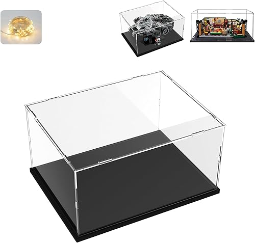 Vitrina de acrílico transparente engrosada para Lego 75375 Millennium Falcon para 21319 Central Perk 75380 42204 Coleccionables, caja transparente