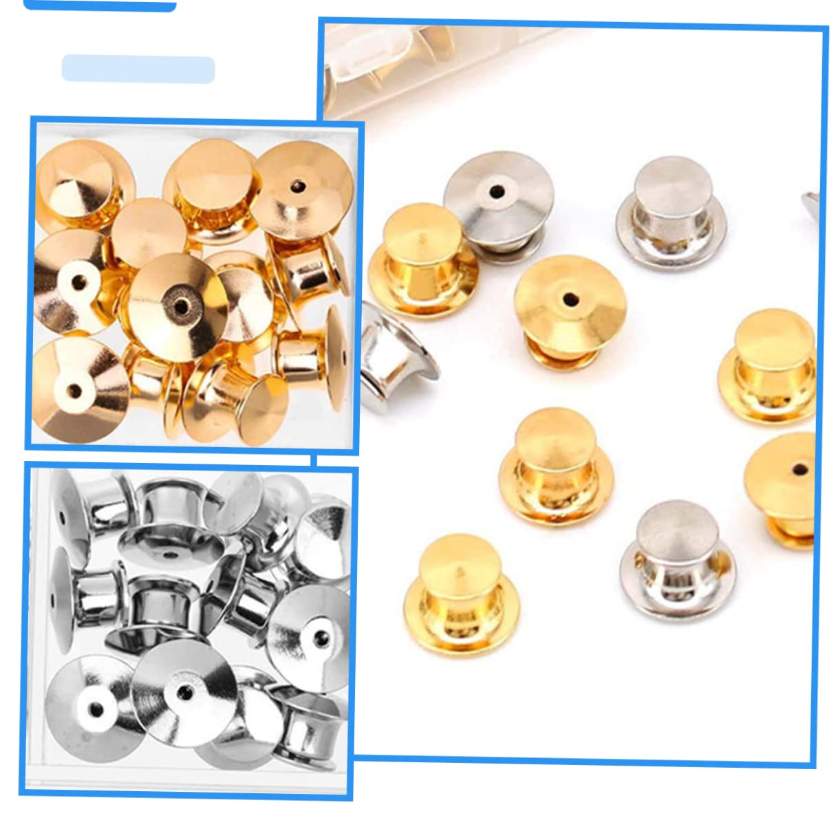 NUOBESTY 252piezas Pin Back Keepers Goma Repuestos Multifuncionales Para Broches Alfileres De Solapa y Joyería