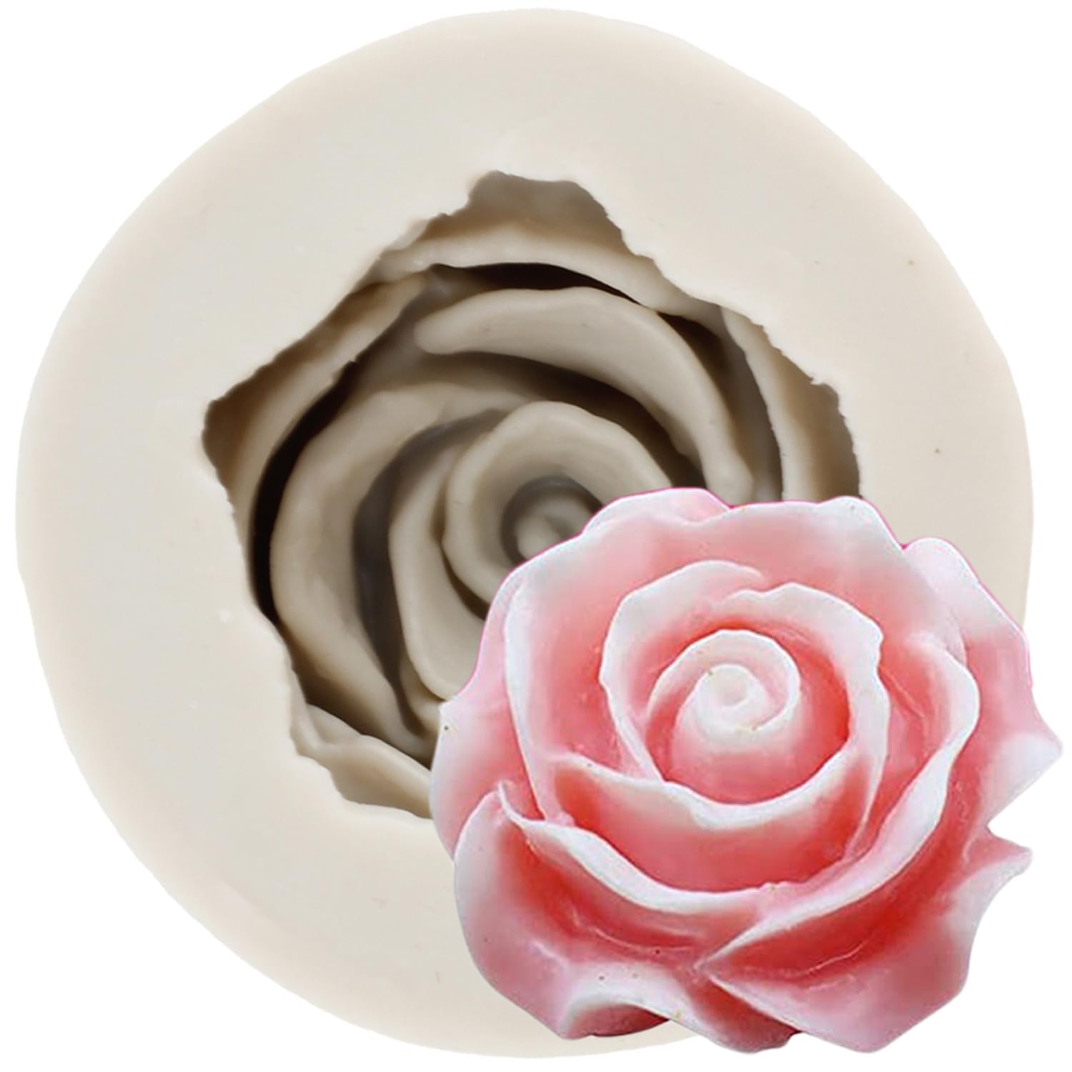 MINFEIDMS Flower Bloom Rose Shape Silicone Fondant Moulds for Wedding Cake Decorating Cupcake Topper Chocolate Candy Gum Paste Soap Candle Polymer Clay