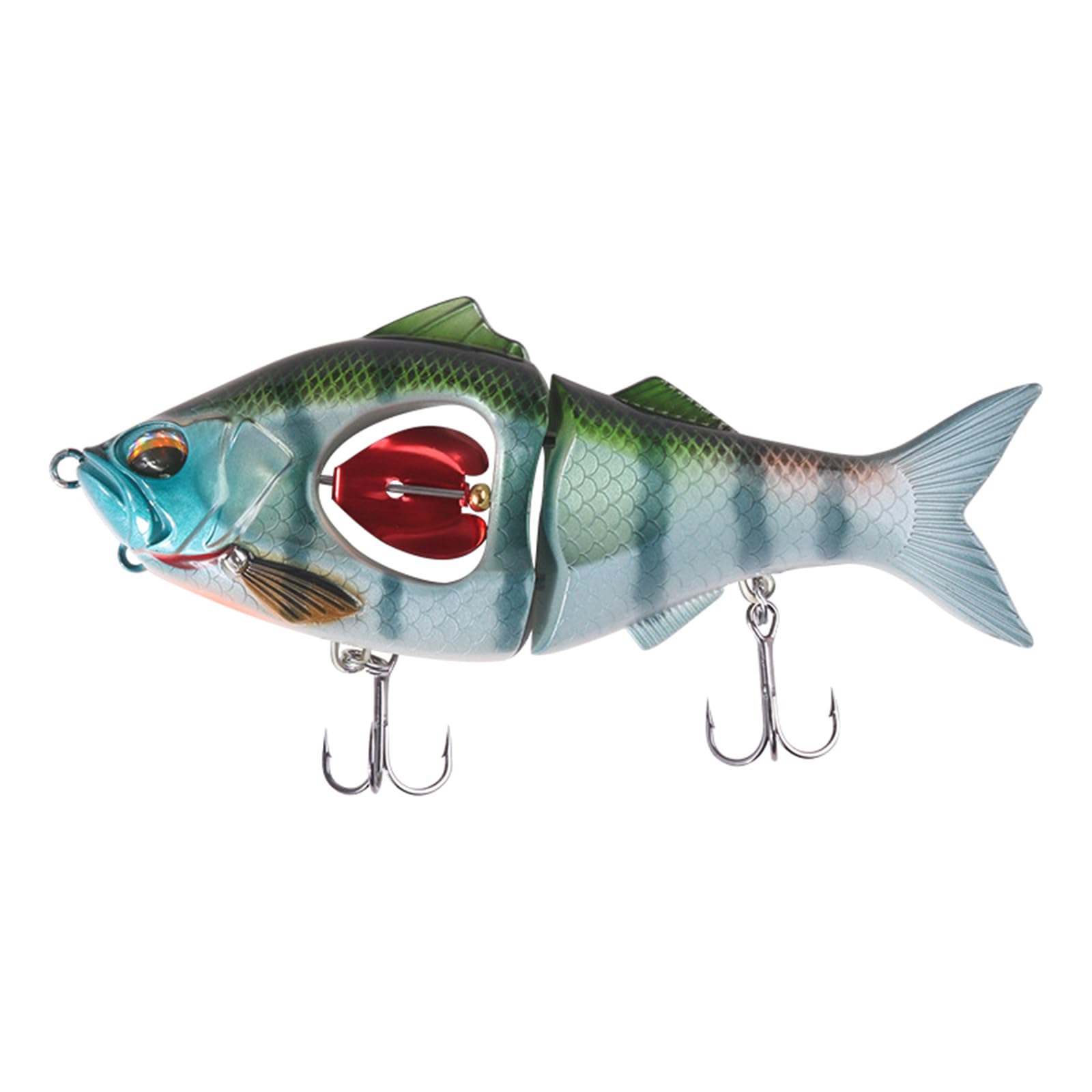 Générique Appât De Natation Bionique Multi-articulé – 10 Cm, 15 G, Mouvement Réaliste, Hameçons Triples, Pour Eau Douce Et Eau Salée