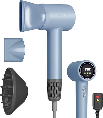 Secador de pelo difusor, secador iónico profesional con difusor para cabello rizado, motor sin escobillas de 110000 rpm, secador de pelo de alta