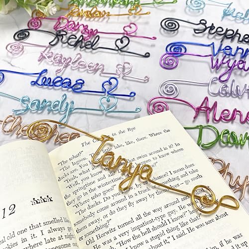 Personalized Bookmark Custom Wire Name Bookmark 12 Colors Customizable Page Marker Gifts For Book Lovers Bookworm Reader #TOP2