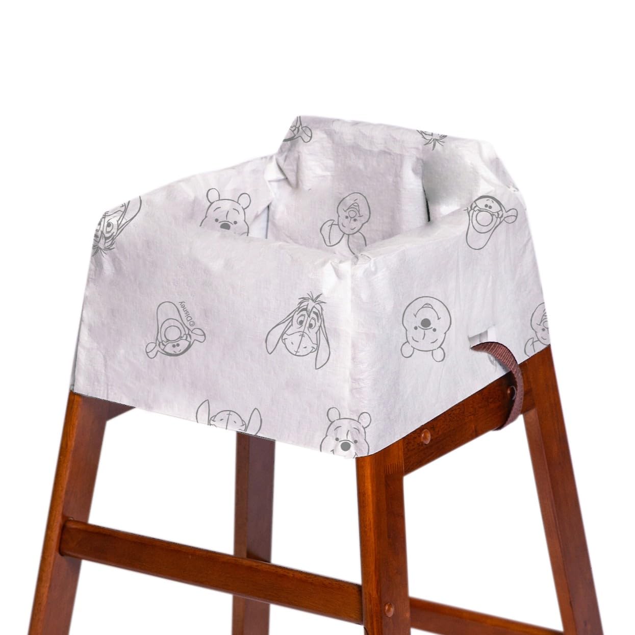 Disney Baby by J.L. Childress Disposable Restaurant High Chair Covers - 12 Count - Individually Wrapped - Covers All Surfaces - Disney Travel Accessory for Baby - Winnie The Pooh