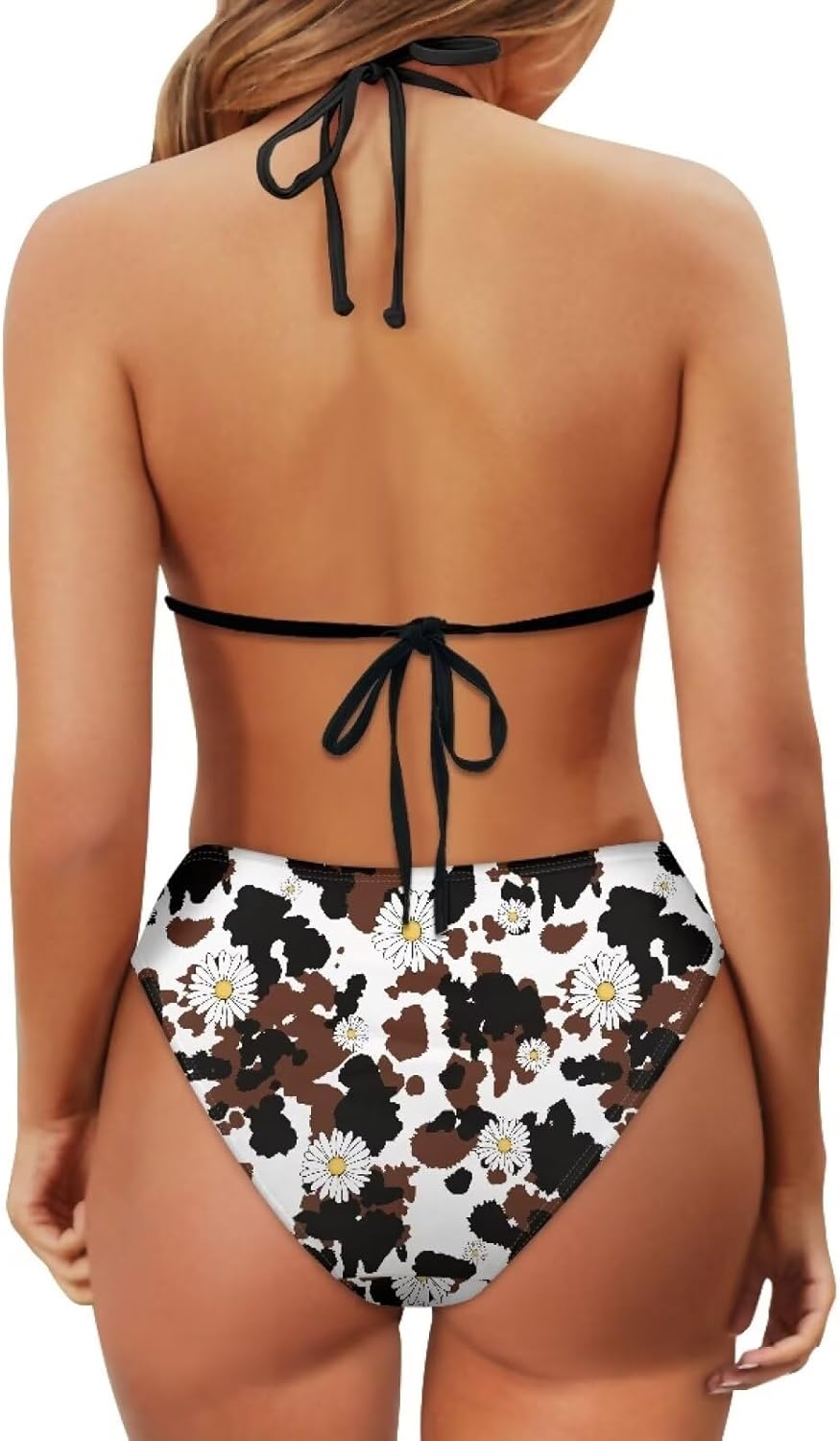 Flashideas Women Bathing Suits Tie Side Bottom Bathing Suit Halter String Triangle Swimsuit Two Piece Swimsuit