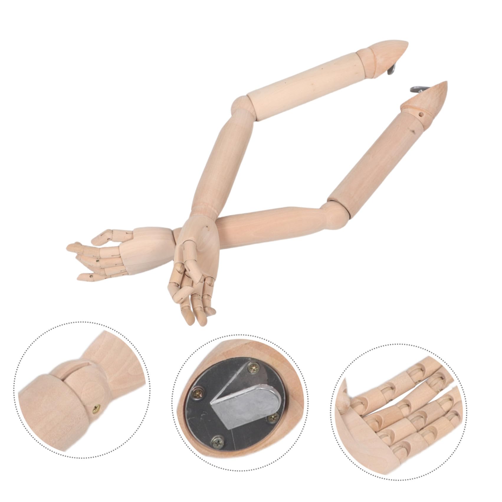 DOITOOL Verstellbarer Holzarm mit Beweglichen Händen und Metall Stabil und Flexibel für Malübung und Kreatives Cosplay Geeignet