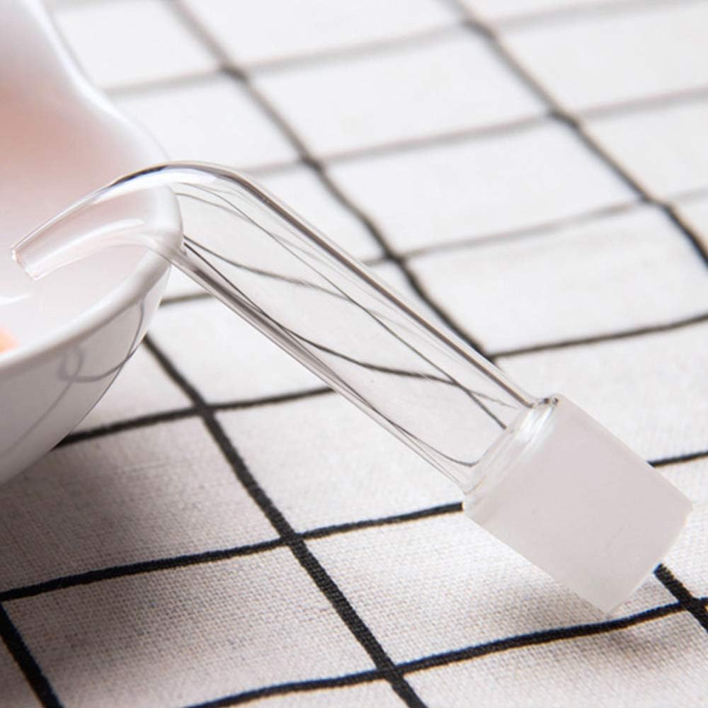 Affogato Glass Oil Bottle with Spout, Olive Oil Dispenser Vinegar Drizzler Pourer Stopper Pot, Soy Sauce Vinegar Cruet Non Drip Heat-Resistant for Cooking Kitchen Restaurant BBQ (8.5 oz) - Image 3