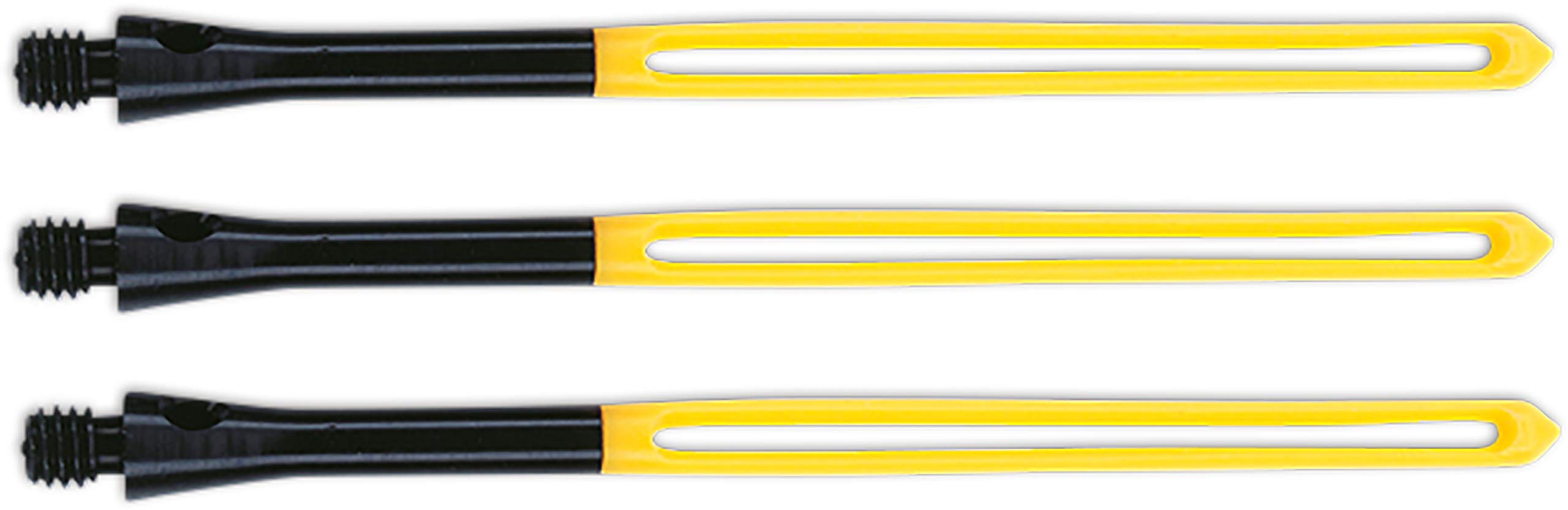 Bully Darts Unicorn Slikstik Aluminium Dart Shafts - Side Loading Stems - Yellow - Short