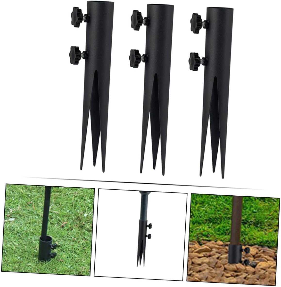 4pcs Metal Ground Spike Stake for Outdoor Garden Lights Durable and Lawn Stakes for Easy Installation Various Weather Conditions