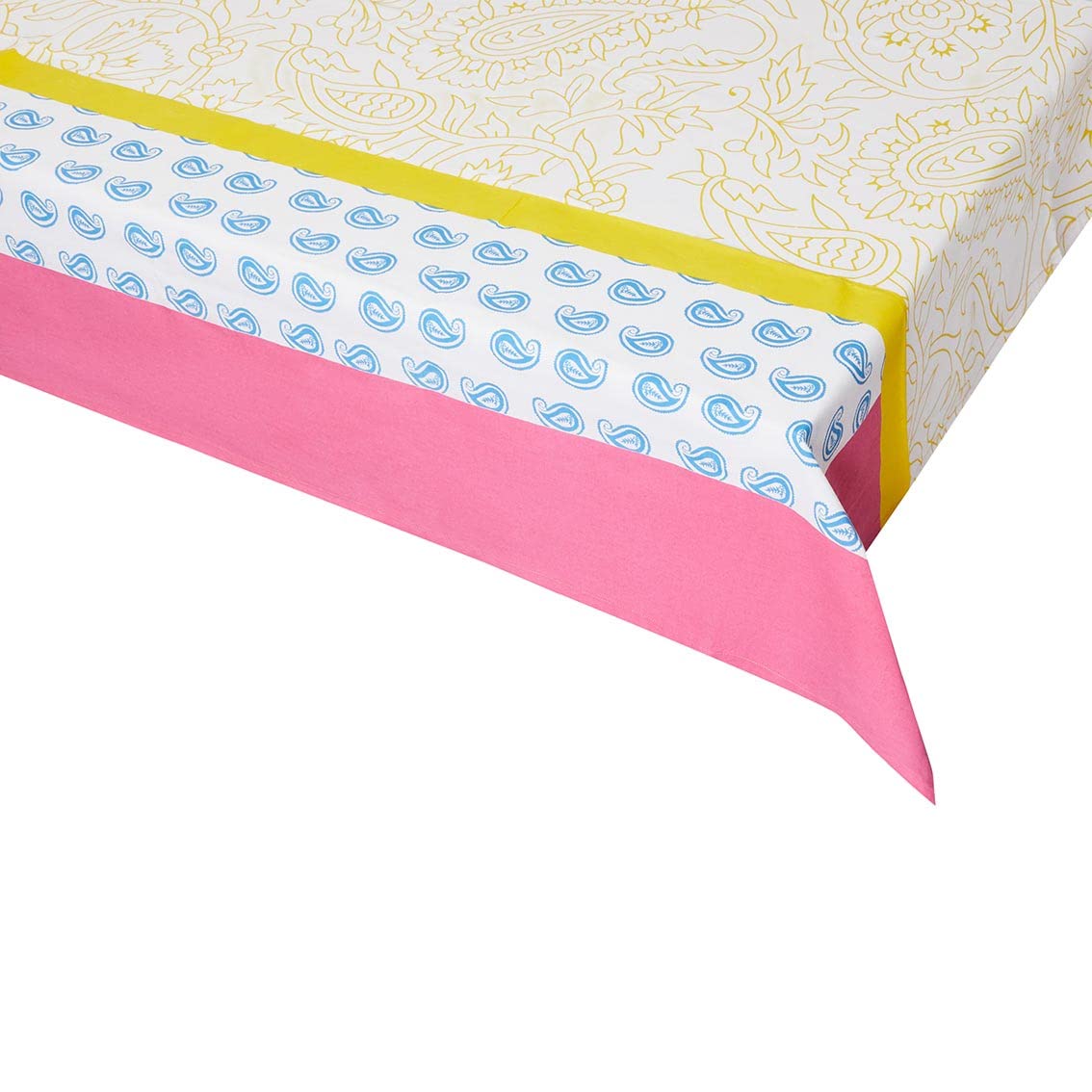 Nappe rectangulaire réutilisable en tissu Boho Paisley coloré