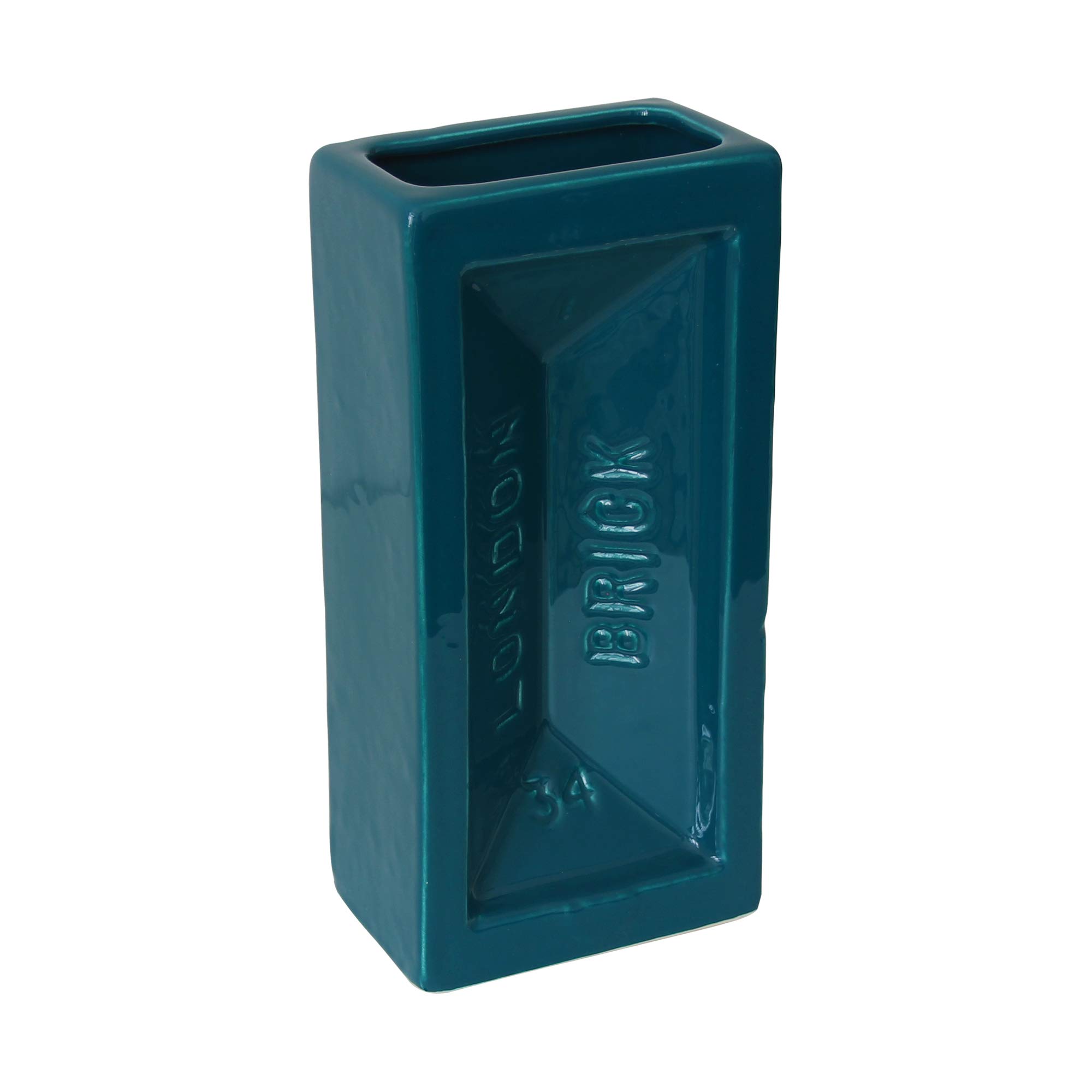 Stolen Form Teal London Brick Ceramic Vase