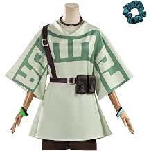 Women Cosplay Costume Halloween Green Shirt Brown Shorts Outfits Full Set Uniform