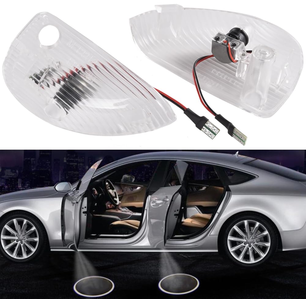 Luce di benvenuto per portiera dell'auto Apertura della porta Proiezione wireless laser Luce colorata Luce d'atmosfera a LED per auto Luce decorativa rimontata per auto  34