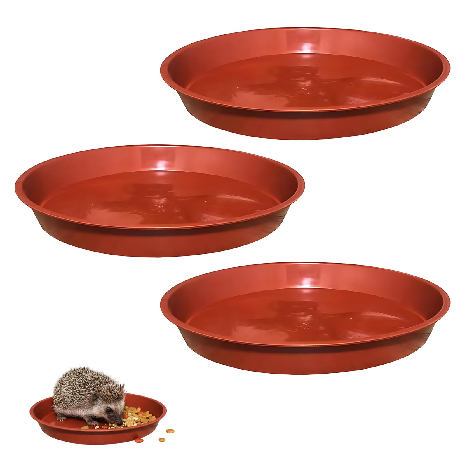 3 Pcs Hedgehog Bowls, Hedgehog Feeding Station Set, 14cm Garden House Bowls with Water Bowl, Durable Outdoor Pet Feeding Solution for Small Animals ﻿