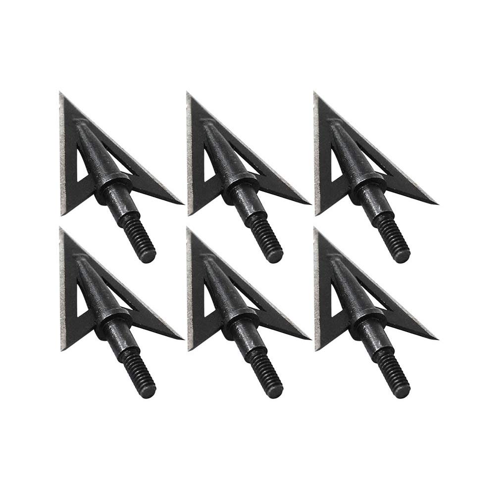Namvo 6 pièces Flèche de Poisson en Acier Inoxydable Broadheads 100 Grain Tir à l'Arc Chasse Plein Air